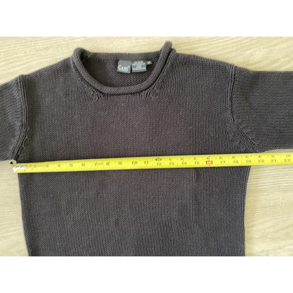 Vintage 90s Women's 100% Cotton Roll Neck Chunky Knit Fisherman Sweater XS Retro - Picture 6 of 6